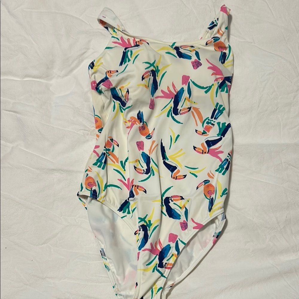 Colorful Tropical Print Swimsuit